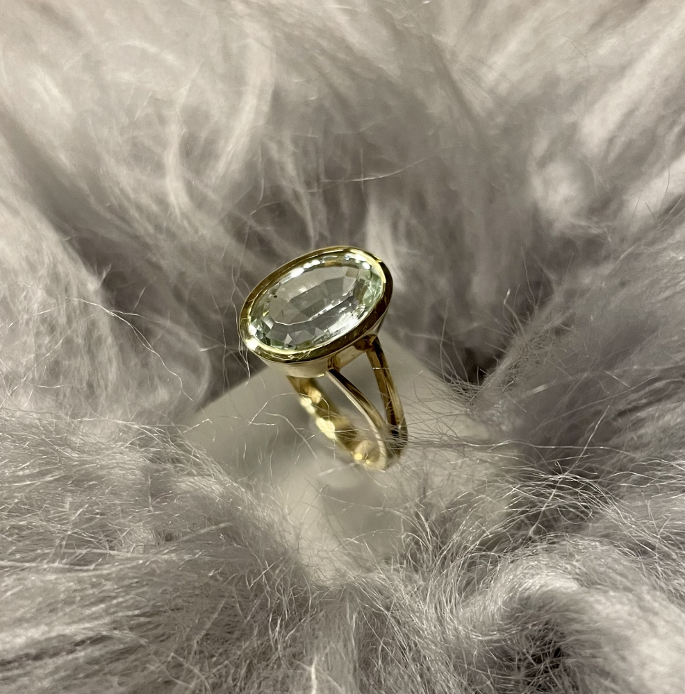 Aquamarin Damen Ring 585 GG